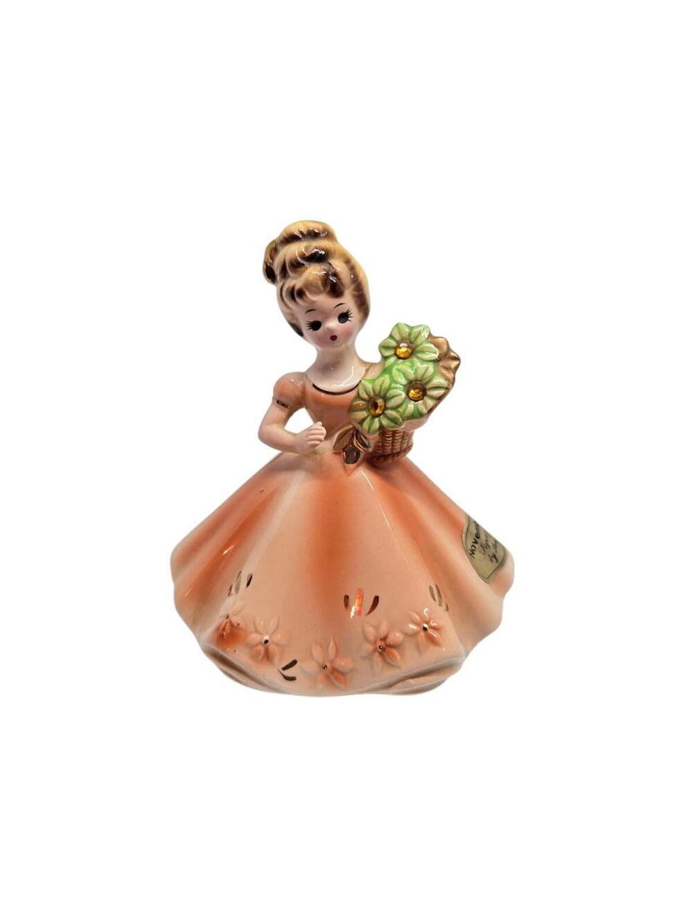 Josef Originals birthday figurine, birthday angel, November Birthstone